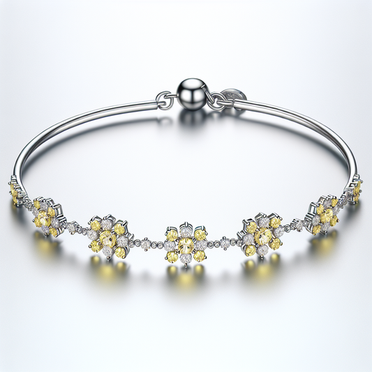 Dainty Yellow Sapphire Tennis Bracelet