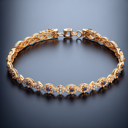 Delicate Sapphire and Diamond Chain Bracelet