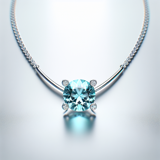 Aquamarine Solitaire Necklace