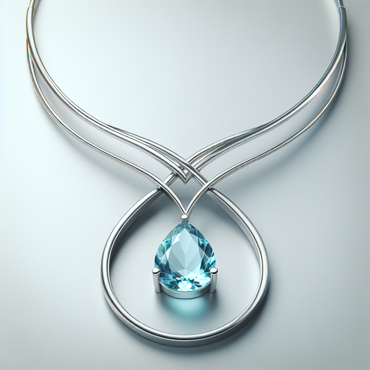 Aquamarine Drop Necklace