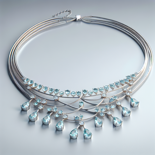 Aquamarine Lariat Necklace