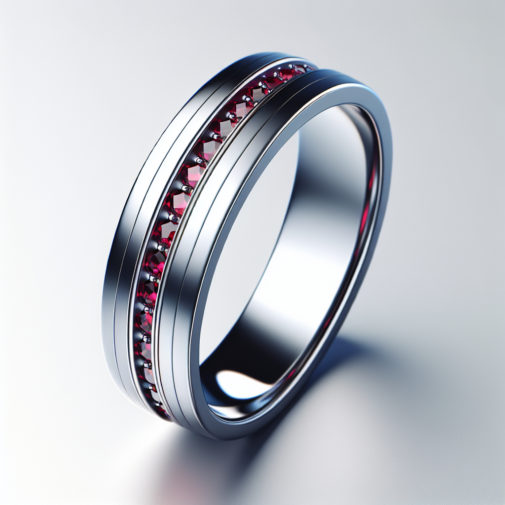 Modern Minimalist Ruby Band