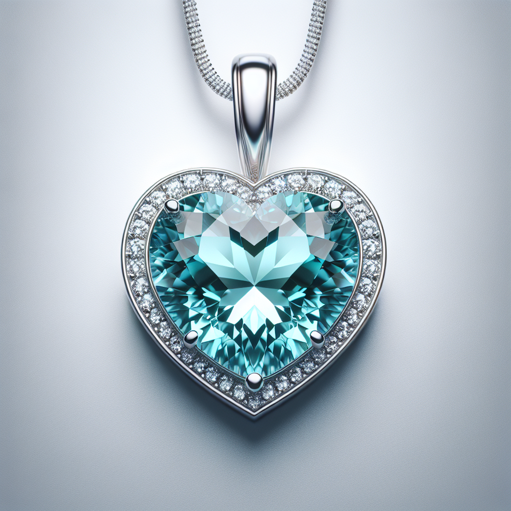 Aquamarine Heart Pendant