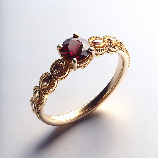 Yellow Gold Cushion Cut Garnet Eternity Band