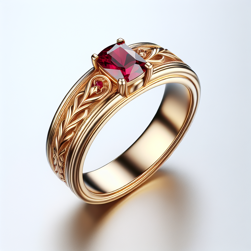 Ruby Men's Wedding Band