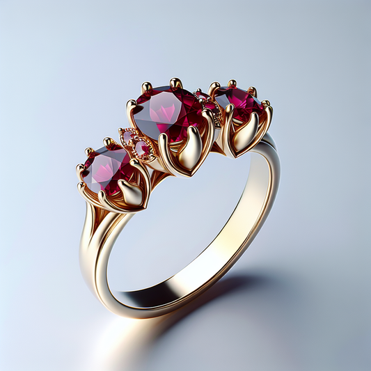 Sophisticated Ruby Wedding Ring