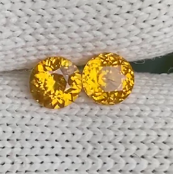 Natural Yellow Sapphire Pair 2.05ct