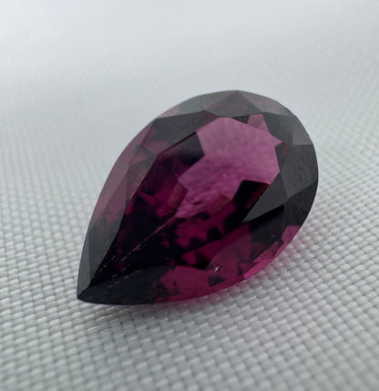 GIA Certified | Natural Pyrope-Almandine Garnet | Purplish Red | Pear | 6.64ct