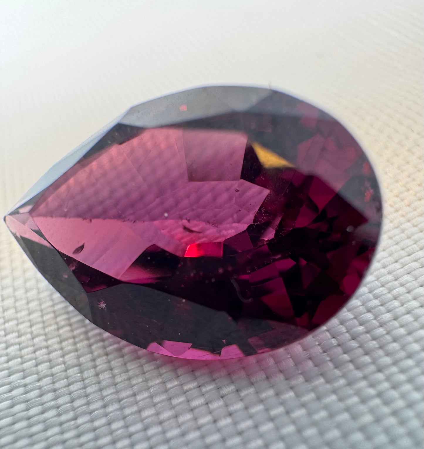 GIA Certified | Natural Pyrope-Almandine Garnet | Purplish Red | Pear | 6.64ct