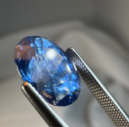 GIA Certified | Natural Blue Sapphire | Cornflower Blue | Oval Cut | 3.68ct