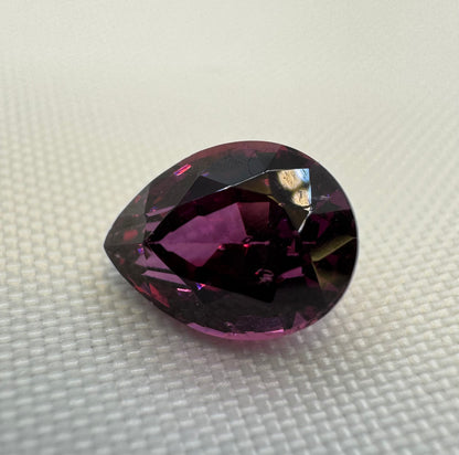 Rhodolite Garnet | Purplish Red | Pear Cut | 3.045 CT