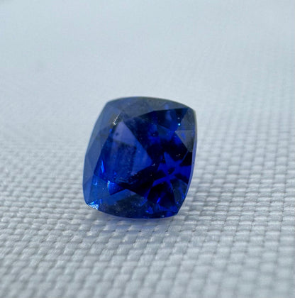 GIA Certified Natural Blue Sapphire 0.88ct Cushion Mixed Cut