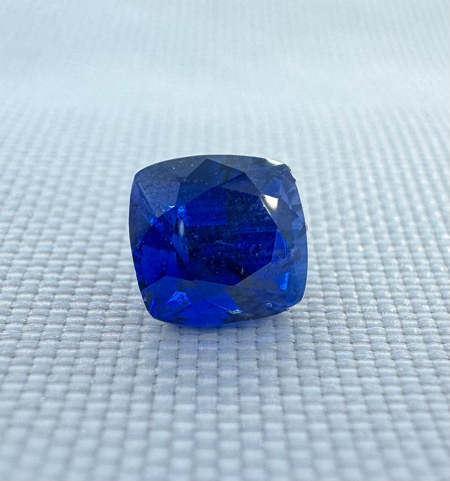 GIA Certified Natural Blue Sapphire 0.88ct Cushion Mixed Cut