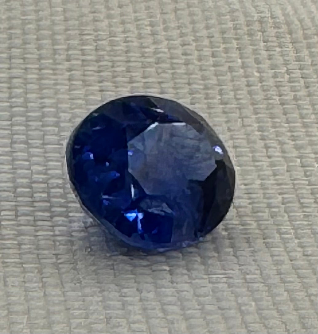 GIA Certified Natural Blue Sapphire 0.98ct Oval Mixed Cut