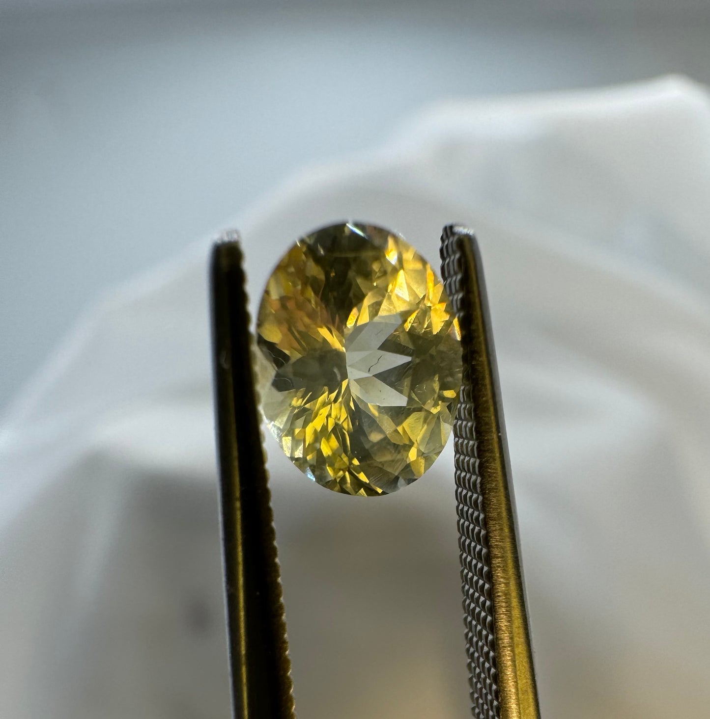 Natural Yellow Sapphire - 1.19ct - Oval Mixed Cut