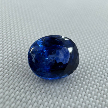 GIA Certified Natural Blue Sapphire - 1.37ct - Oval Mixed Cut