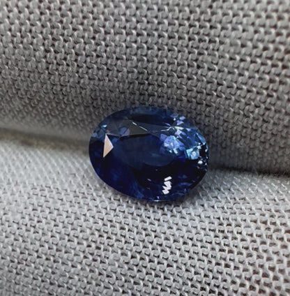 GIA Certified Natural Blue Sapphire - 2.21ct - Oval Mixed Cut