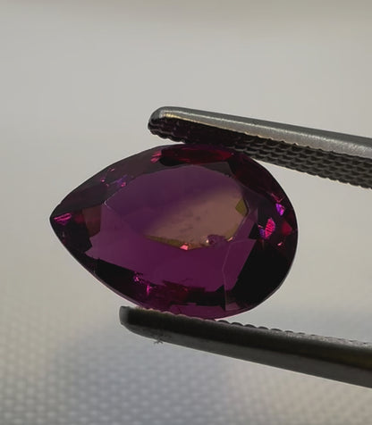 Rhodolite Garnet | Purplish Red | Pear Cut | 3.045 CT