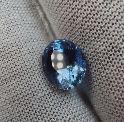 GIA Certified | Natural Blue Sapphire | Cornflower Blue | Oval Cut | 3.68ct