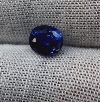 GIA Certified Natural Blue Sapphire - 1.37ct - Oval Mixed Cut