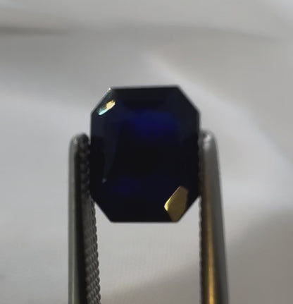 Natural Blue Sapphire - 1.51ct - Radiant Step Cut